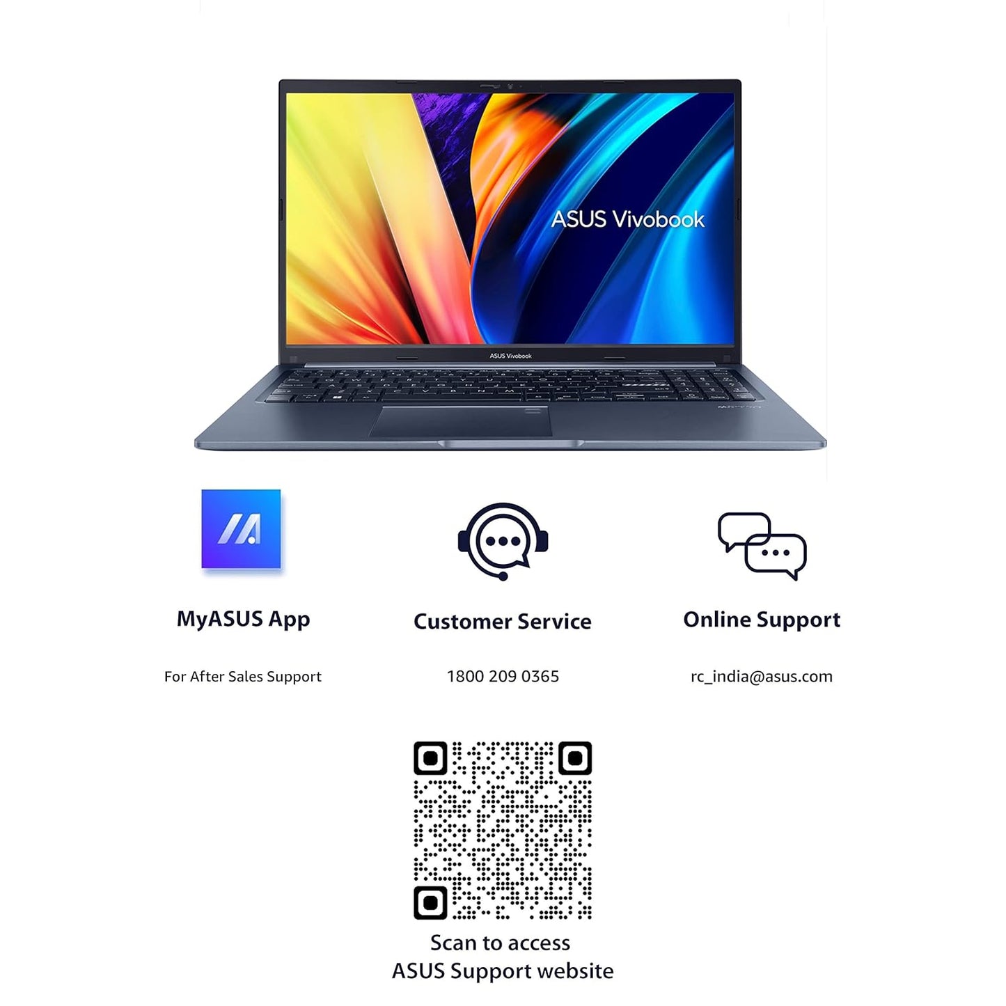 ASUS VIVOBOOK 15 (2022), 15.6-INCH (39.62 CMS) FHD TOUCH, INTEL CORE I3-1220P 12TH GEN, THIN AND LAPTOP (8GB/512GB SSD/IRIS XE GRAPHICS/WINDOWS 11/OFFICE 2021/BLUE/1.7 KG), X1502ZA-EZ311WS