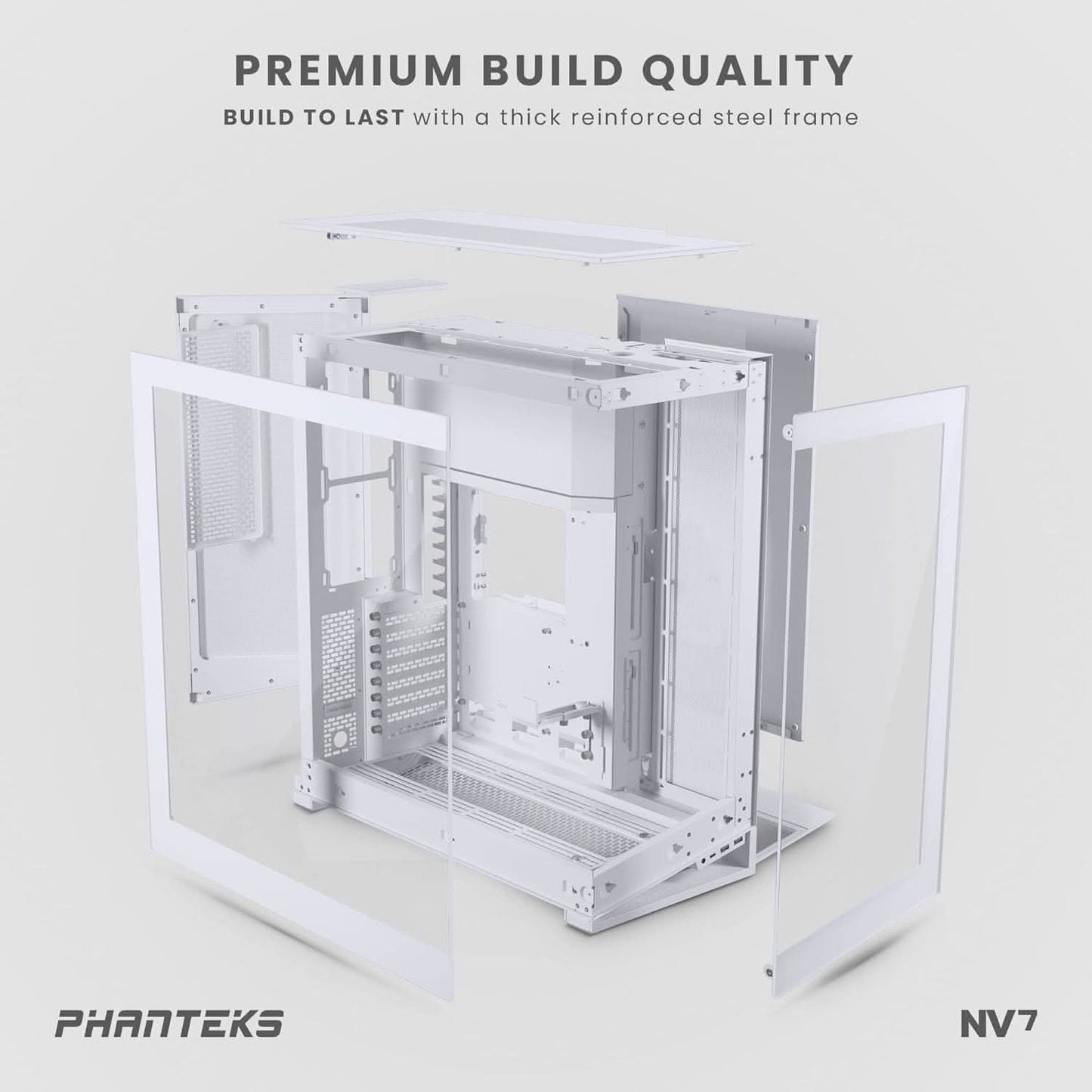 Phanteks NV7 Showcase Full-Tower Chassis (PH-NV723TG_DMW01), Matte White