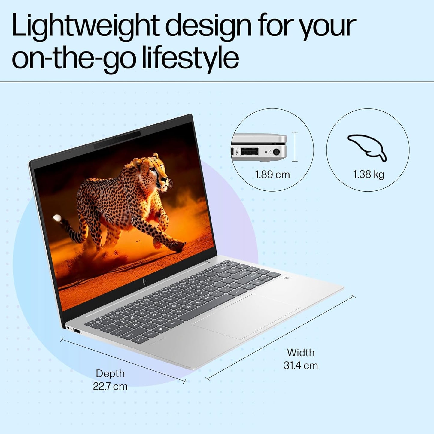 HP PAVILION PLUS 14-EW0107TU (B6MK7PA) LAPTOP (CORE I5 13TH GEN/16 GB/512 GB SSD/WINDOWS 11)