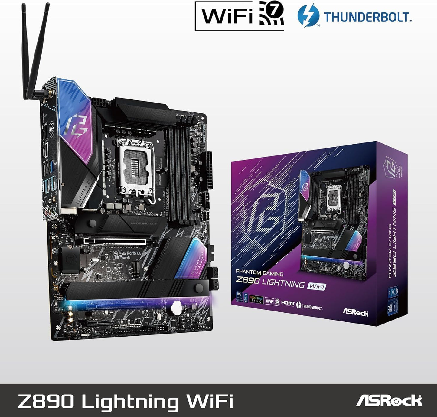 ASROCK Z890 LIGHTNING WIFI LGA 1851 ATX MOTHERBOARD