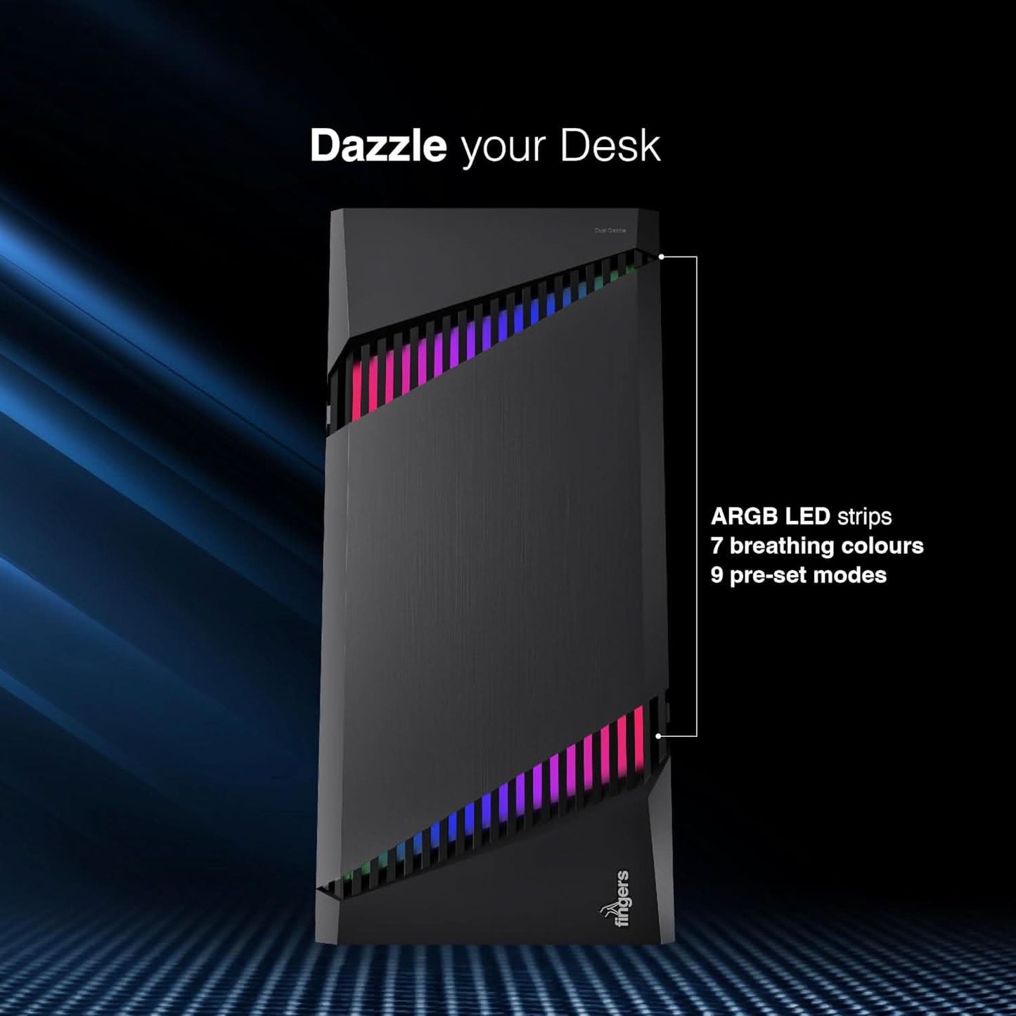 FINGERS Dual-Dazzle Micro ATX PC Cabinet