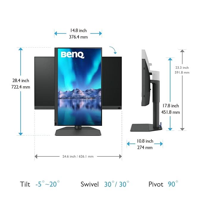 BENQ SW272Q 27 INCH 2K PHOTO&VIDEO EDITING MONITOR