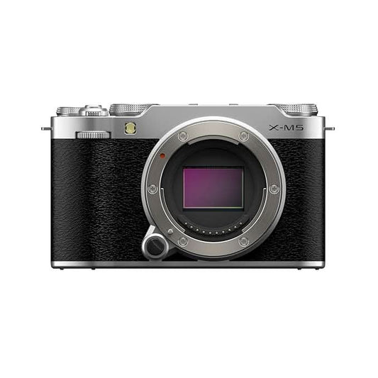 FUJIFILM X-M5 26.1MP APS-C X-TRANS CMOS 4|RETRO STYLE MIRRORLESS COMPACT TRAVEL CAMERA|6.2K VLOGGING|HIGH SPEED RECORDING FHD 240FPS|ADVANCE AF FOR STREET/LIFESTYLE/AMATEURS (BODY ONLY) -SILVER