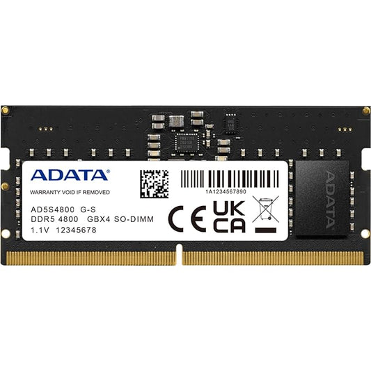ADATA 32GB DDR5 4800 MHZ SO-DIMM LAPTOP MEMORY CL40 AD5S480032G-S