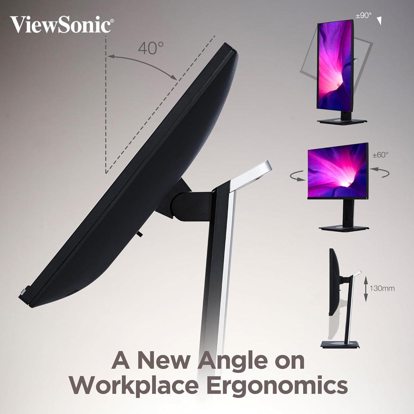 ViewSonic VG2448 60.96 Cm (24") Full HD IPS Professional Monitor| Dual Speakers| Hight Adjustable | Tilt,Pivort,Swivel |USB Hub, DP, HDMI, VGA | Srgb104%, vDisplay Manager