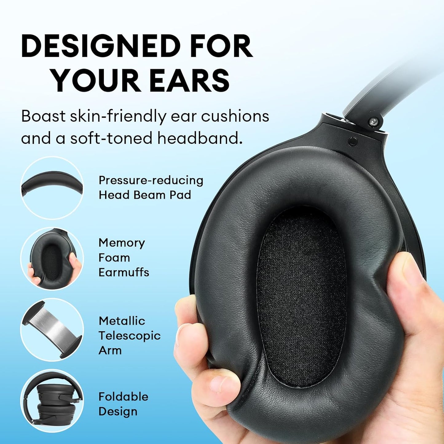 EDIFIER WH700NB WIRELESS NOISE CANCELLATION OVER-EAR HEADPHONES - BLACK