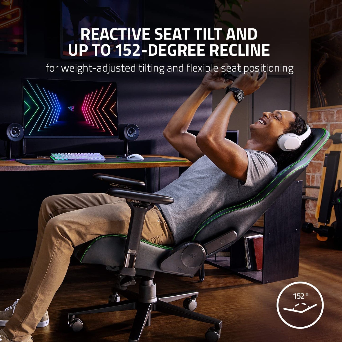 RAZER ENKI GAMING CHAIR FOR ALL-DAY GAMING COMFORT - NASA + AP PACKAGING