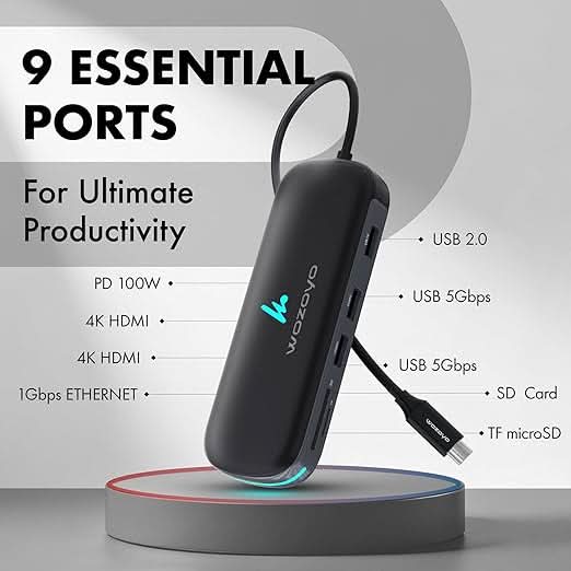 Wozoyo Type C 9 in 1 Docking Station, Series 1