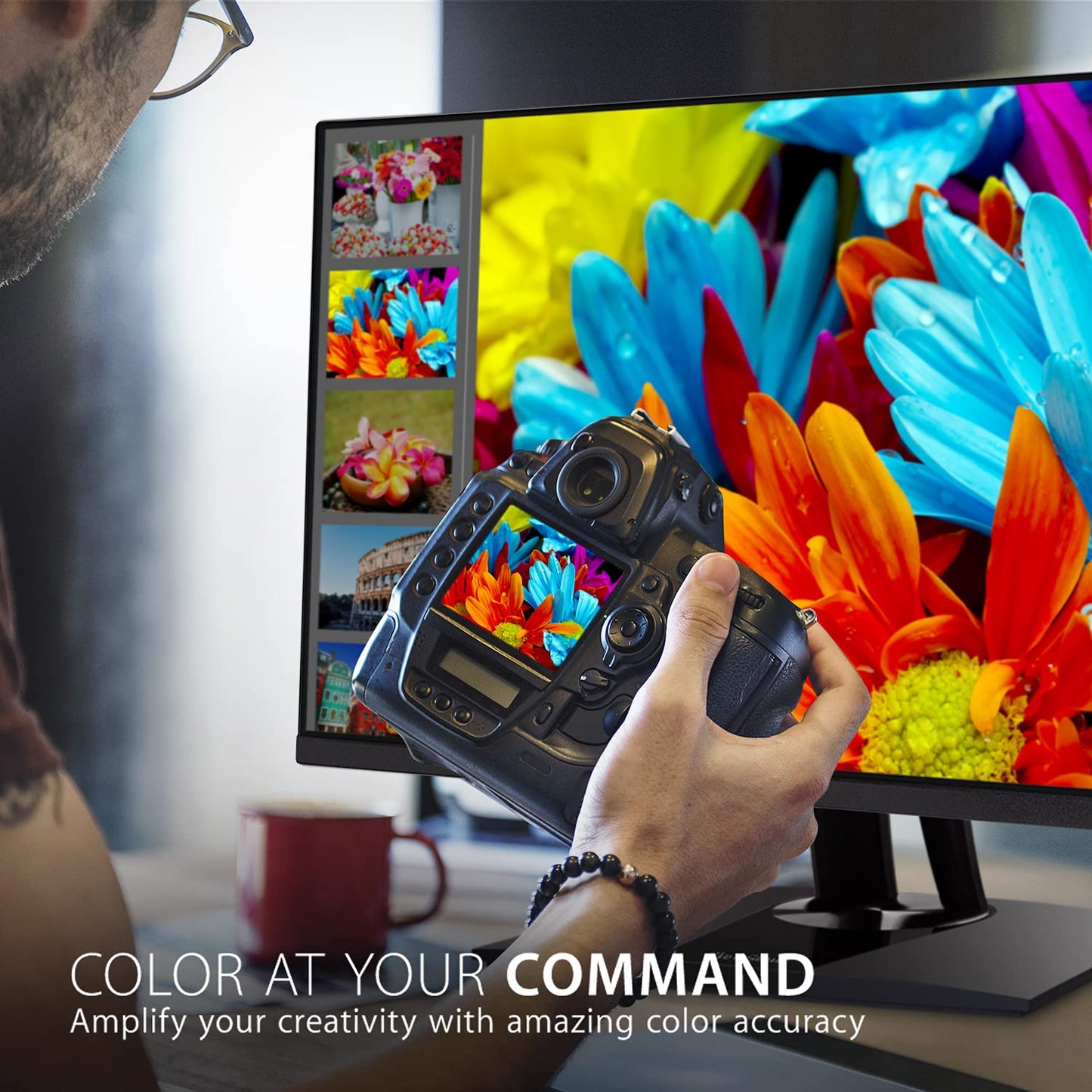 ViewSonic VP2756-4K 68.58Cm (27") 4KUHD Monitor | Pantone Validated | 100% sRGB| Factory Pre-Calibrated Monitor 60W Charge Back USB-C, CAM/CAD Mode, Powerful Color, Delta E<2 Regist6-4K