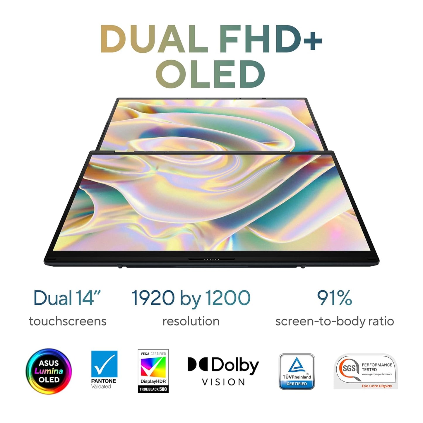 ASUS ZENBOOK DUO OLED (2024), 14" (35.56CM) FHD OLED TOUCH DISPLAY, INTEL CORE ULTRA 5 125H, BUILT-IN AI, DUAL SCREEN LAPTOP (16GB/1TB SSD/INTEL ARC GRAPHICS/WIN11/GRAY/1.65 KG), UX8406MA-QL551WS