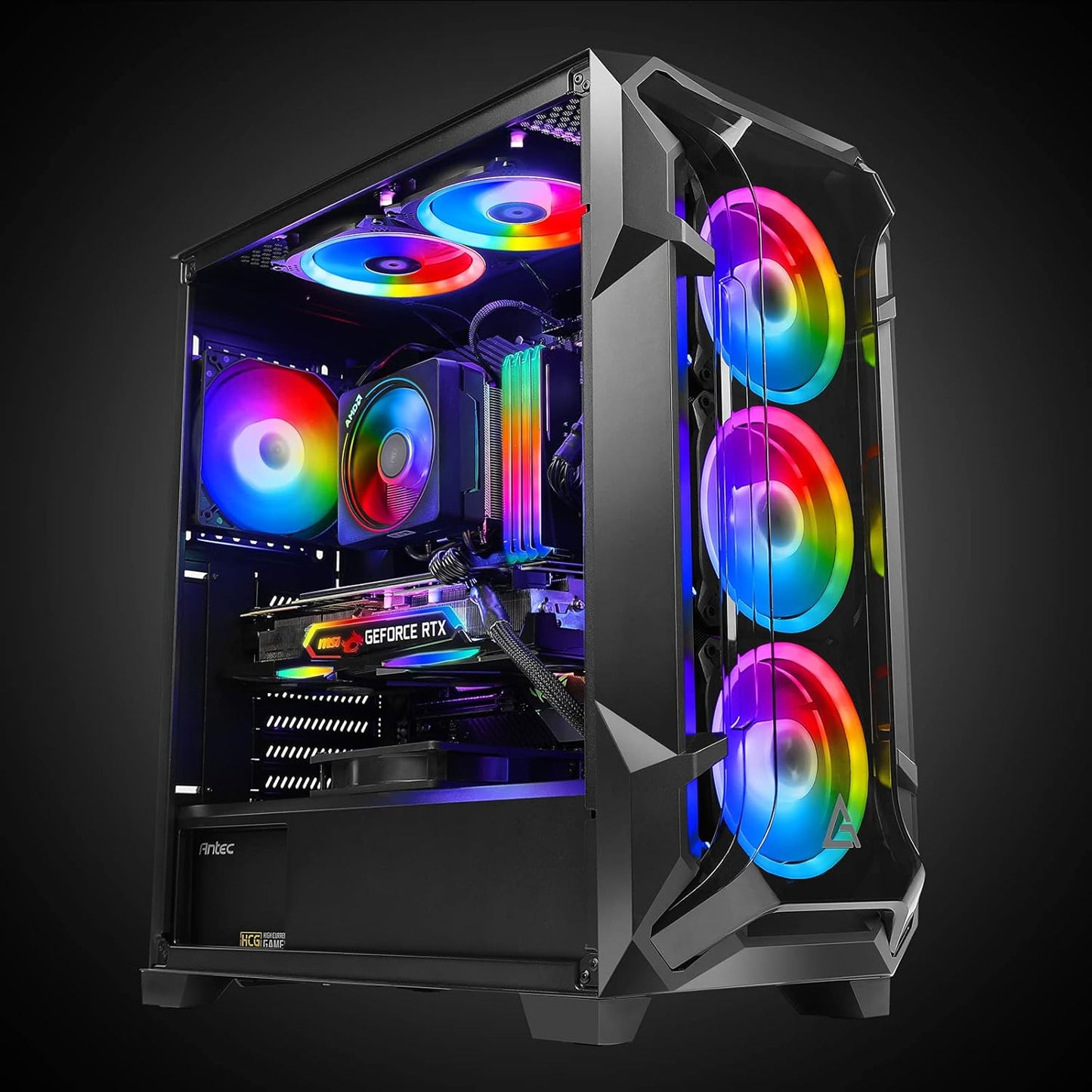 ANTEC DF600 FLUX ARGB (ATX) MID TOWER CABINET (BLACK)