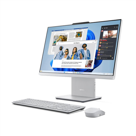 Lenovo IdeaCentre AIO 13th Gen Core i5-13420H 24" FHD IPS (16GB RAM/512GB SSD/Windows11/Office 24/3Wx2 Harman Speakers/Wireless EOS Keyboard & Mouse, Cloud Grey), F0HN00PHIN All-in-One Desktop