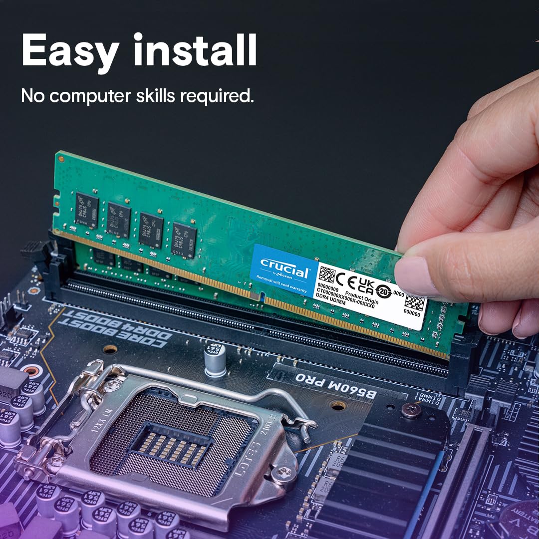 CRUCIAL 32GB DDR4-3200 UDIMM CL22 RAM CT32G4DFD832A