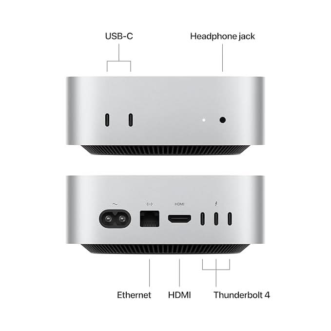 Apple Mac mini M4 chip with 10-core CPU and 10-core GPU, 16GB, 256GB SSD