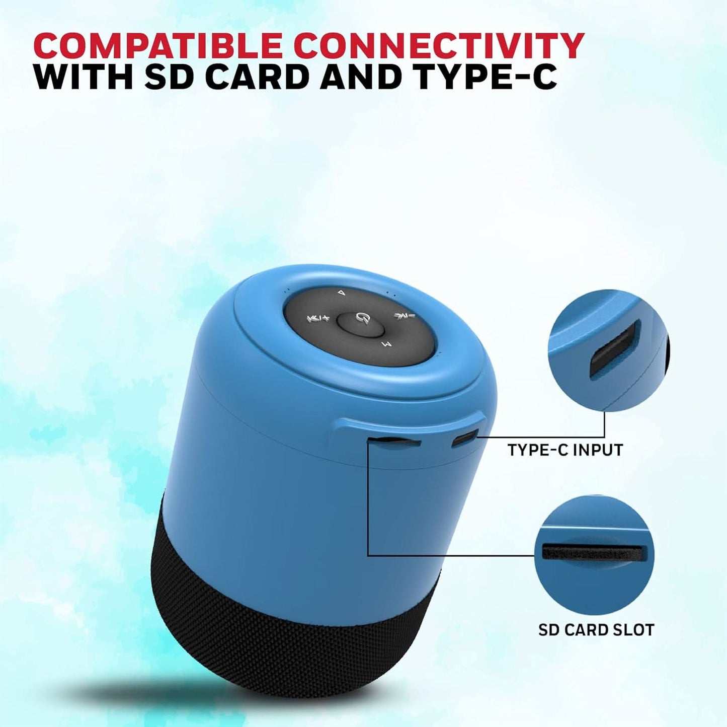 Honeywell Moxie V200 Wireless Bluetooth V5.3 Portable Speaker,Blue