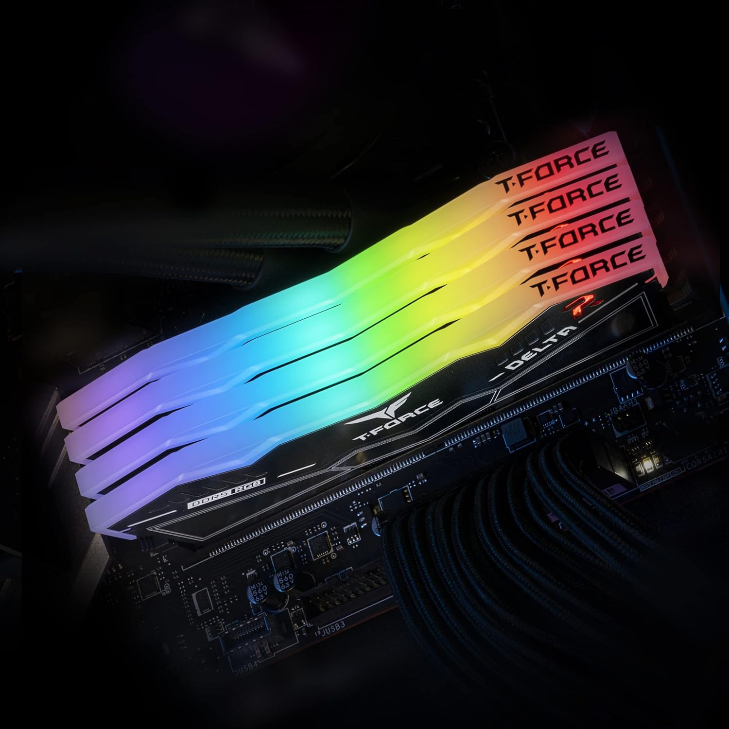 TEAMGROUP T-FORCE DELTA RGB 32GB (16GBX2) DDR5 6000MHZ DESKTOP RAM (BL