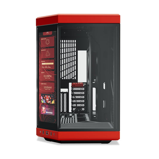 HYTE Y70 (E-ATX) MID TOWER CABINET (BLACK AND RED)