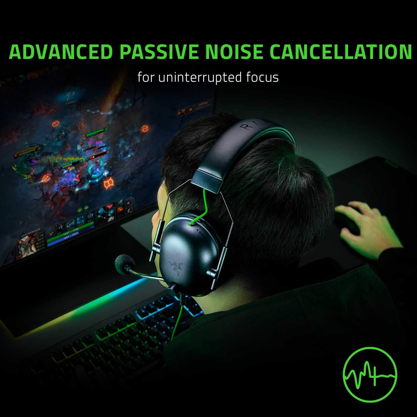 RAZER BLACKSHARK V2 X USB - WIRED ESPORTS HEADSET WITH NOISE-CANCELLING MIC