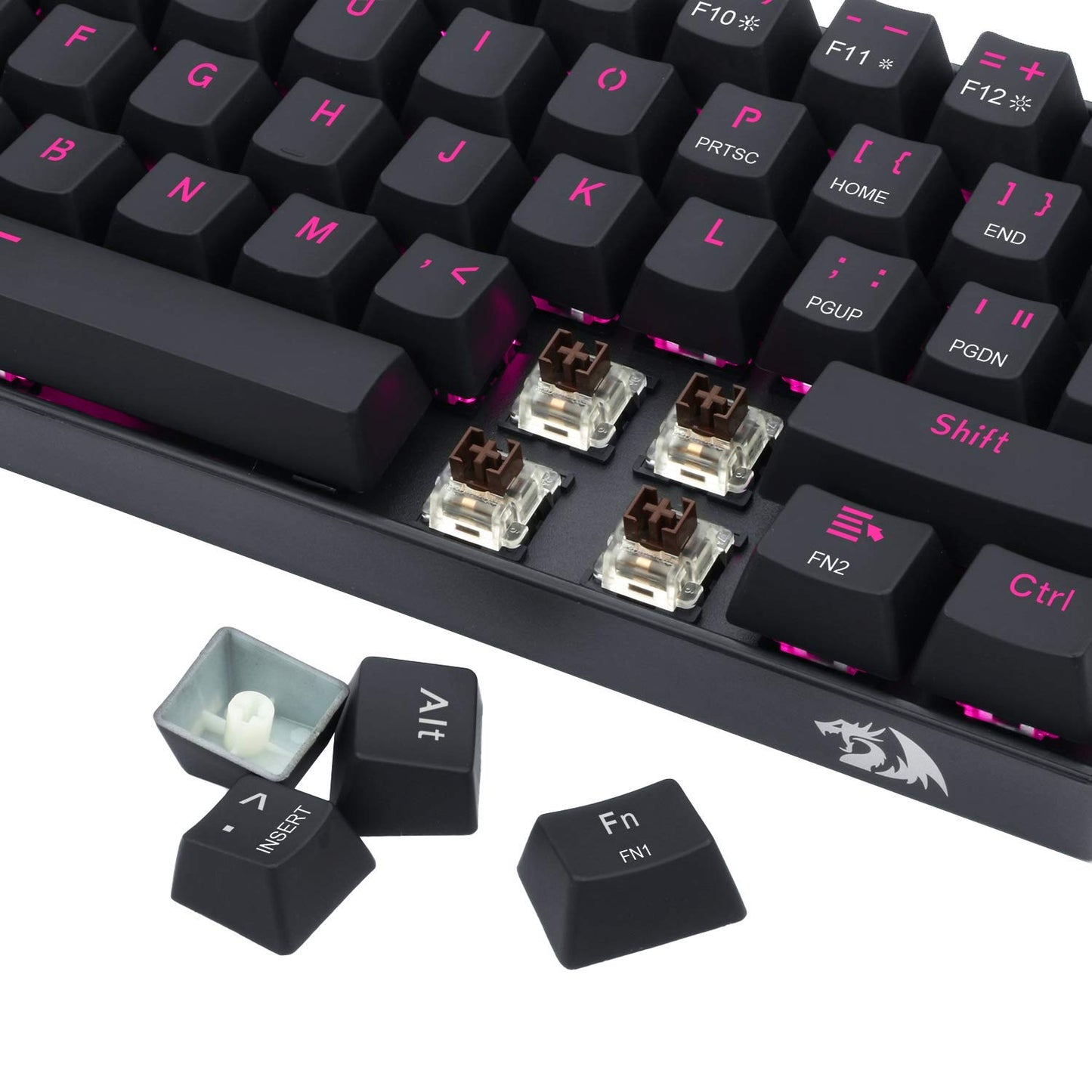 REDRAGON K630 PINK LED DRAGON BORN (BROWN SWITCH)