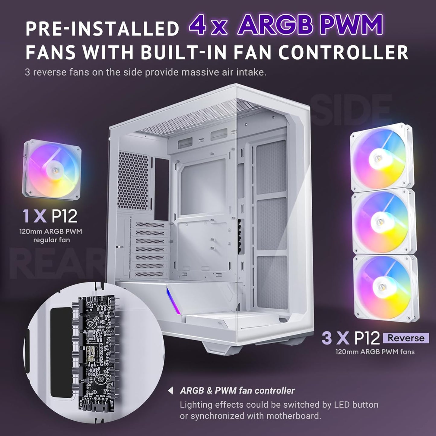 ANTEC C3 ARGB (ATX) MID TOWER CABINET (WHITE)
