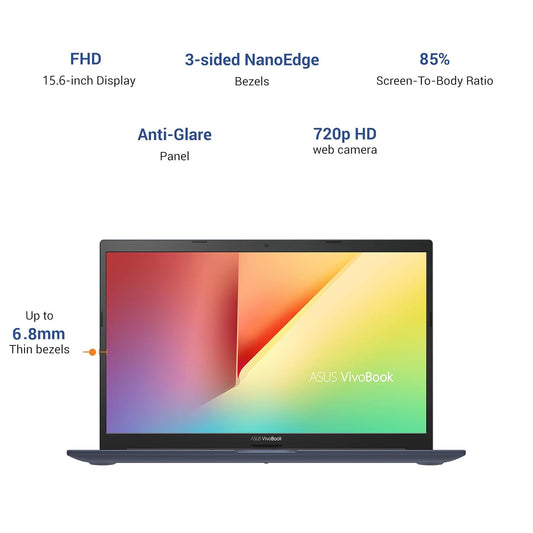 ASUS VIVOBOOK ULTRA 15 (2020) INTEL CORE I3-1115G4 11TH GEN, 15.6 INCHES FHD T&L LAPTOP (8GB RAM/256GB NVME SSD/WINDOWS 10/OFFICE 2019/INTEGRATED GRAPHICS/STAR BLACK/1.8 KG), X513EA-BQ312TS