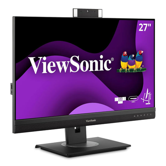 ViewSonic VG27576V-2K 68.58 Cm (27") Monitor | Webcam 5MPcamera | LED Light | AI Enabled Two-Way Noise-Reduction |Ergonomics| 10W(5W*2) Speaker| Type- C with 90W Power,DP,HDMI