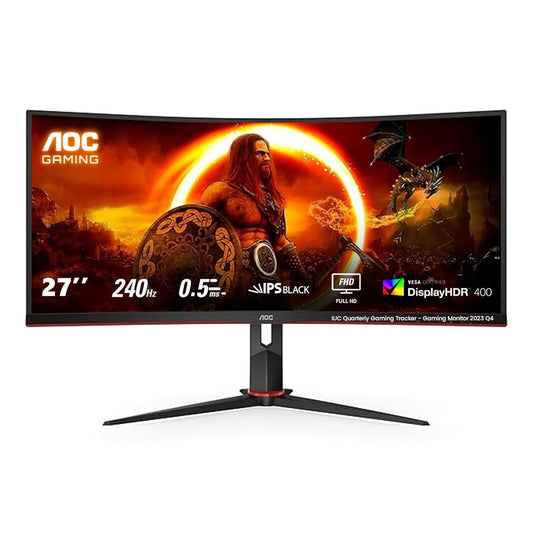 AOC 27 IPS, FHD 1920X1080, 240 HZ, 0.5MS, 350 CD/M², HDMI 2.0 X 2, DP 1.4 X 1, NTSC 102% / SRGB 115%