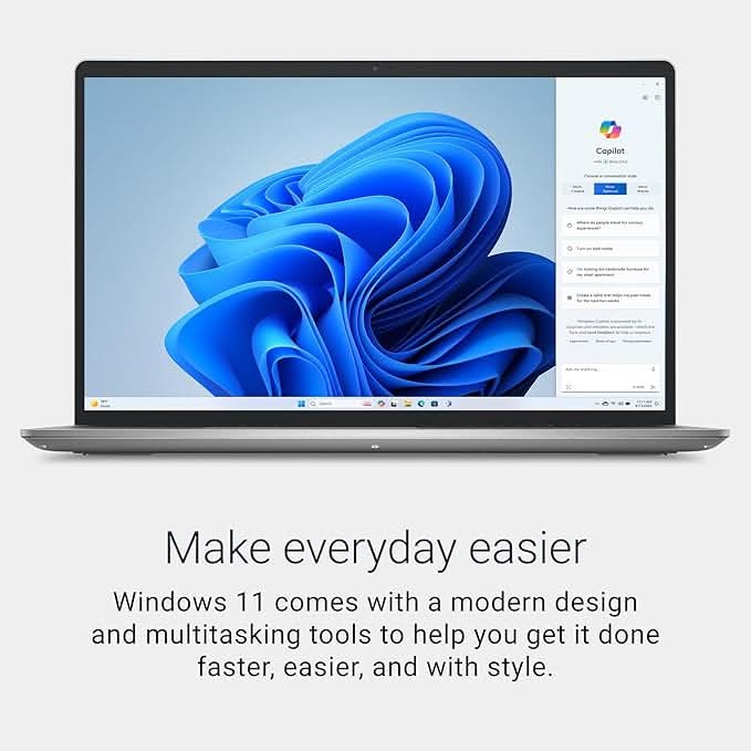 Dell 15 Laptop DC15250-15.6-inch FHD 120Hz Display, 13th Gen Intel Core i7-1355U, 16GB DDR4 RAM, 512GB SSD
