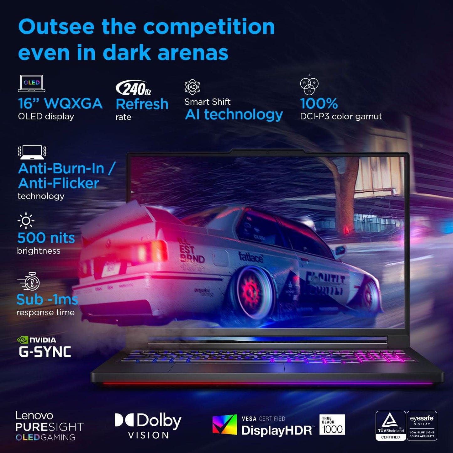 Lenovo Legion Pro 7 2025 Intel Core Ultra 9 275HX | NVIDIA RTX 5090 24GB (64GB RAM/1TB SSD/WQXGA OLED/240Hz/16 (40.6cm)/Windows 11/Office 2024+AI Now/Black/2.5Kg), 83F500D8IN AI Powered Gaming Laptop