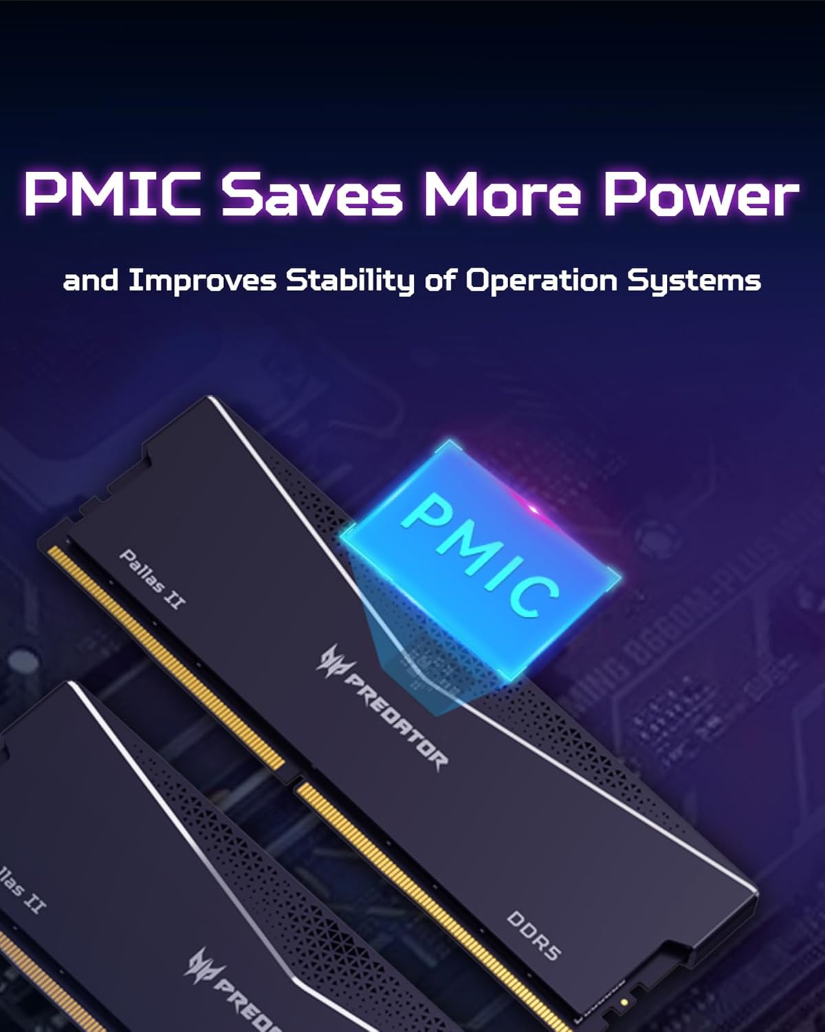 PREDATOR PALLASII DDR5 HEATSINK U-DIMM 6000MHZ 32GB (16GB*2) BLACK BL.9BWWR.433