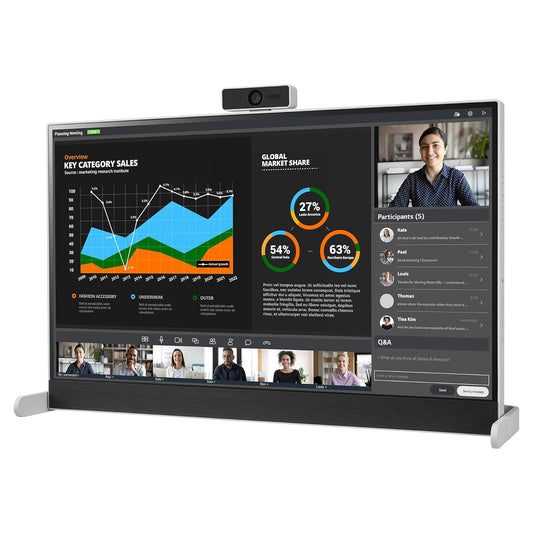LG Libero Monitor 27 Inch QHD with Detachable Full HD Webcam, Built-in Speakers and USB C connectivity with 65W Power Delivery (27BQ70QC)