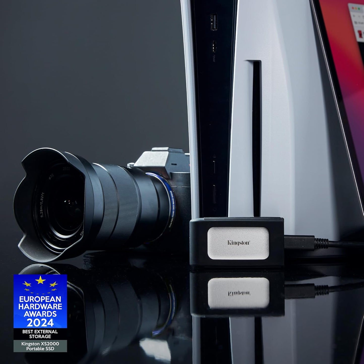 KINGSTON XS2000 2TB HIGH PERFORMANCE, READ/WRITE SPEEDS UP TO 2,000MB/S, POCKET-SIZED PORTABLE EXTERNAL SSD, SILVER, USB3.2_GEN_2_X_2 SXS2000/2000G