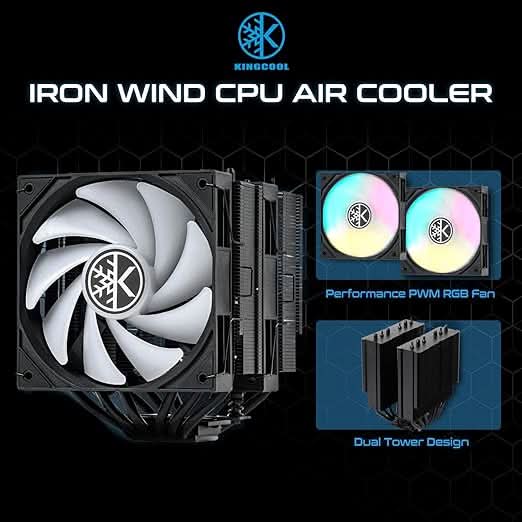 KINGCOOL Iron Wind 120 ARGB CPU Air Cooler