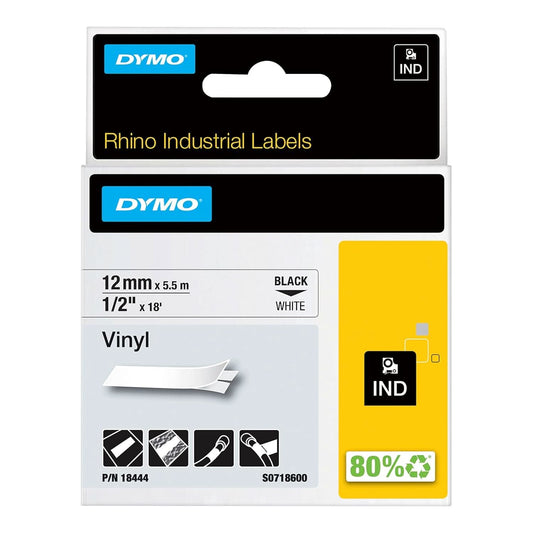 Rhino IND 12 mm vinyl tape white