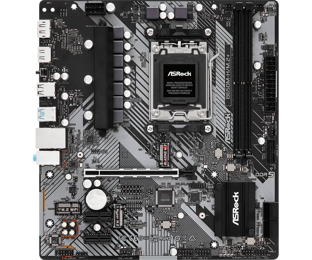 ASRock B650M-H/M.2+ Micro ATX Motherboard DDR5