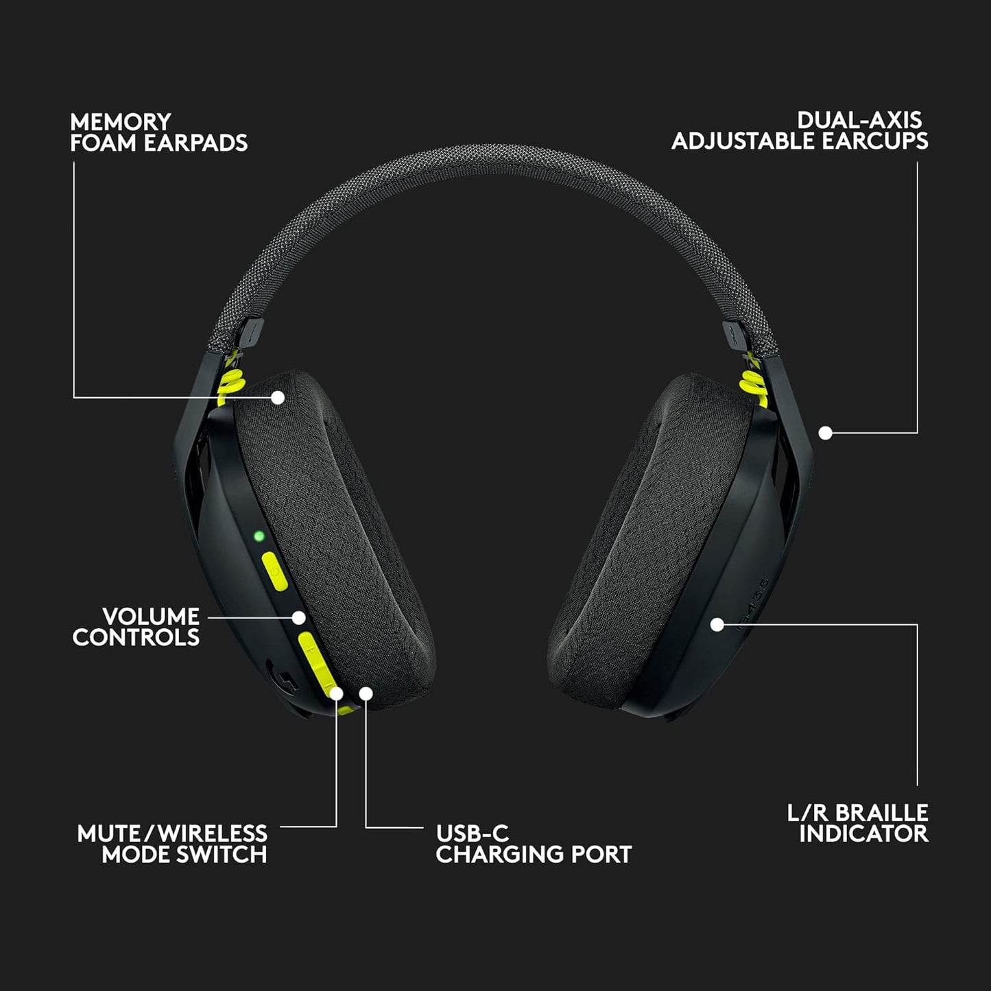 LOGITECH G435 ULTRA-LIGHT WIRELESS BLUETOOTH GAMING HEADPHONES