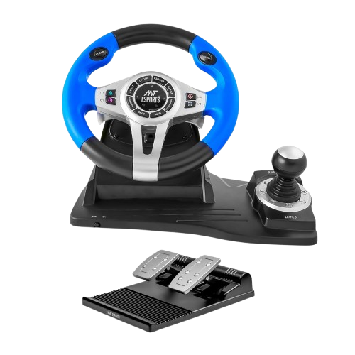 Ant Esports GW185 Racing Wheel 270 Degree Universal USB Powered Car Sim Game Steering Wheel with Gear Shifter and Pedals