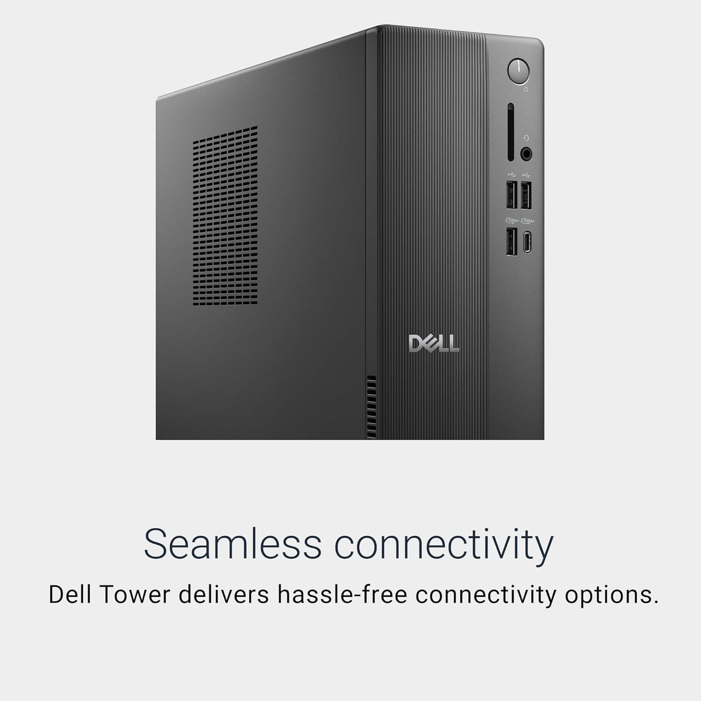 Dell Slim Desktop ECS1250 - Intel Core Ultra 5-225 Processor, Intel UHD Graphics, 16GB DDR5 5600MT/s Memory, 512GB M.2 SSD, 3.0 SD Card Reader, Wired Keyboard and Mouse, Basic Onsite Service