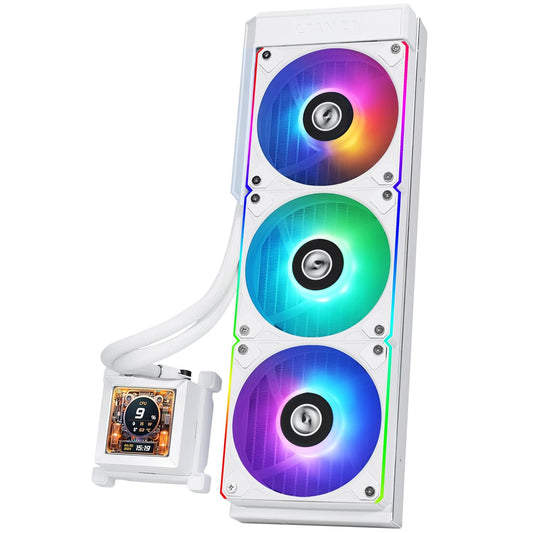 LIAN LI HYDROSHIFT LCD 360R ARGB CPU LIQUID COOLER (WHITE)