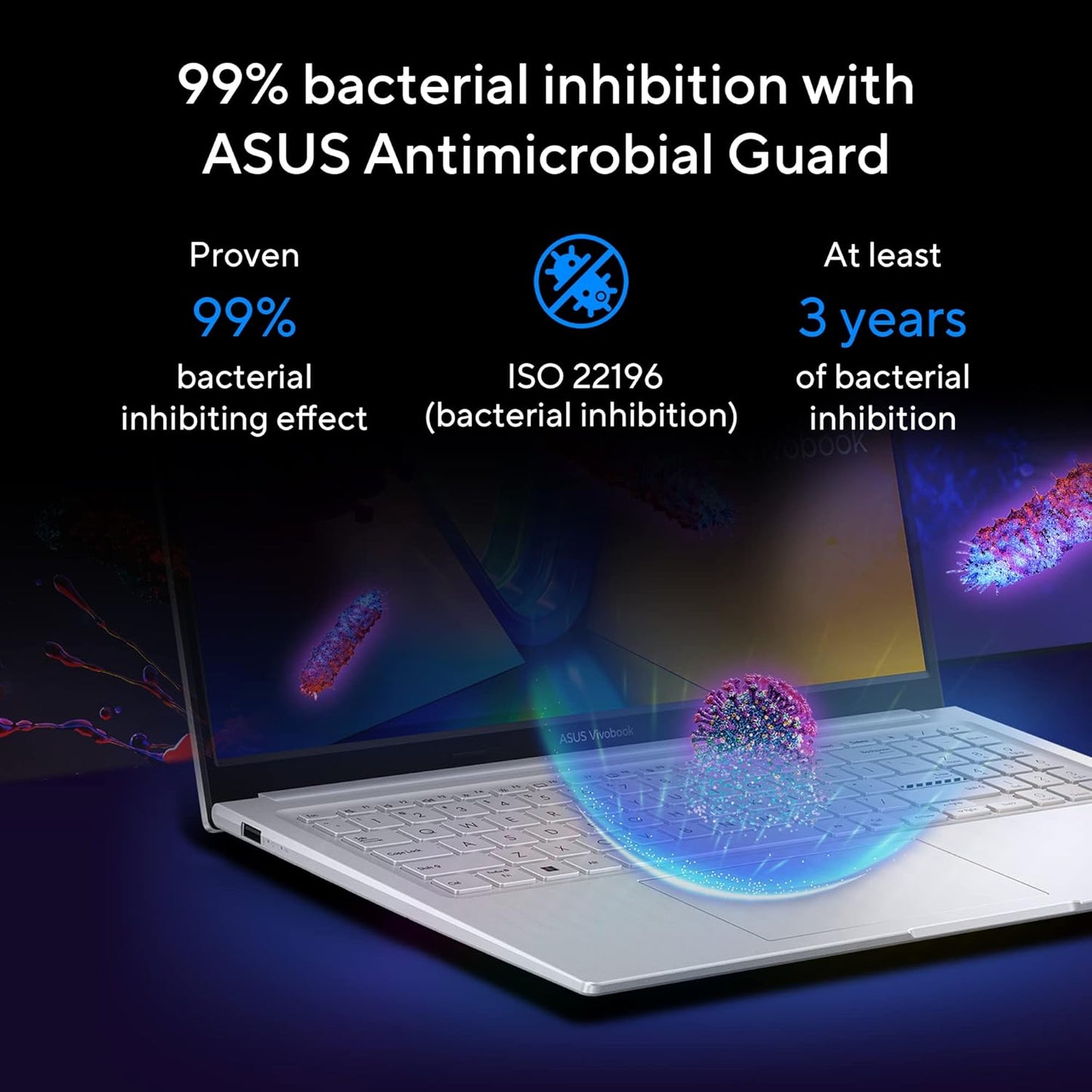 ASUS INTEL CORE I5-1335U /16GB (8*2) DDR4 / 512GB PCIE 4.0 SSD / 15.6-INCH / 3K (2880 X 1620) OLED 16:9 /COOL SILVER /BACKLIT KB / WIN 11 HOME / MS OFFICE LAPTOP K3504VAD-MA542WS