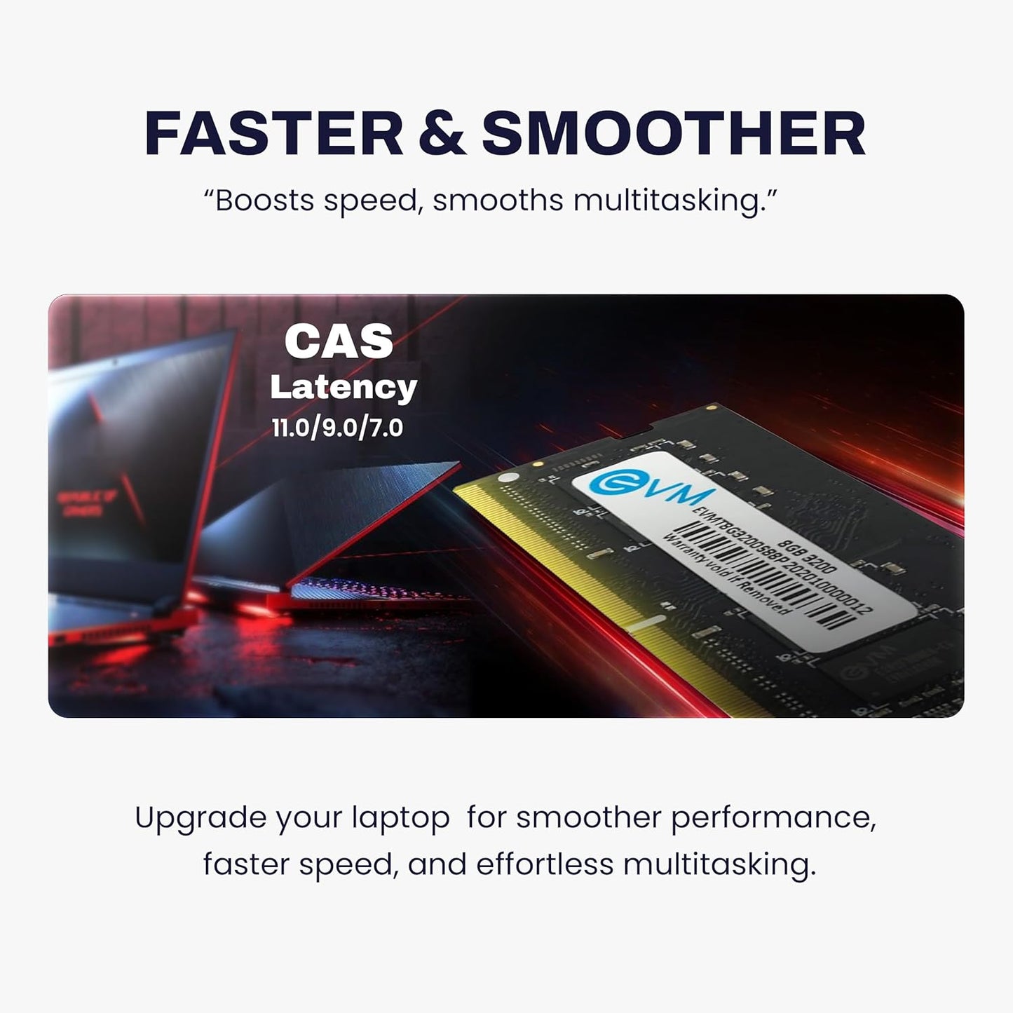 EVM DDR4 8GB LAPTOP RAM 3200MHZ -(EVMT8G3200S88P)