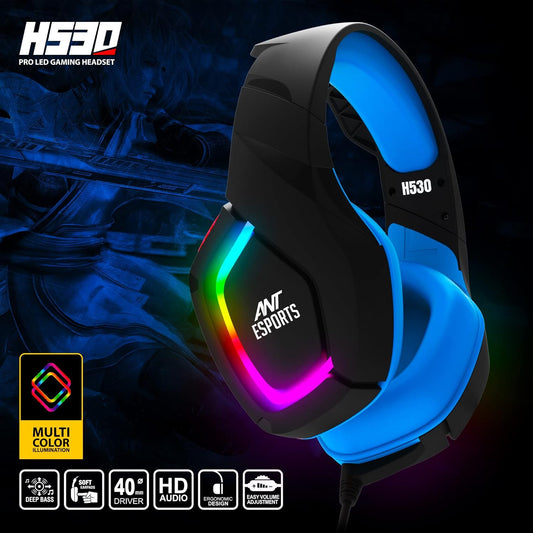 ANT ESPORTS H530 RGB GAMING HEADSET - BLACK BLUE