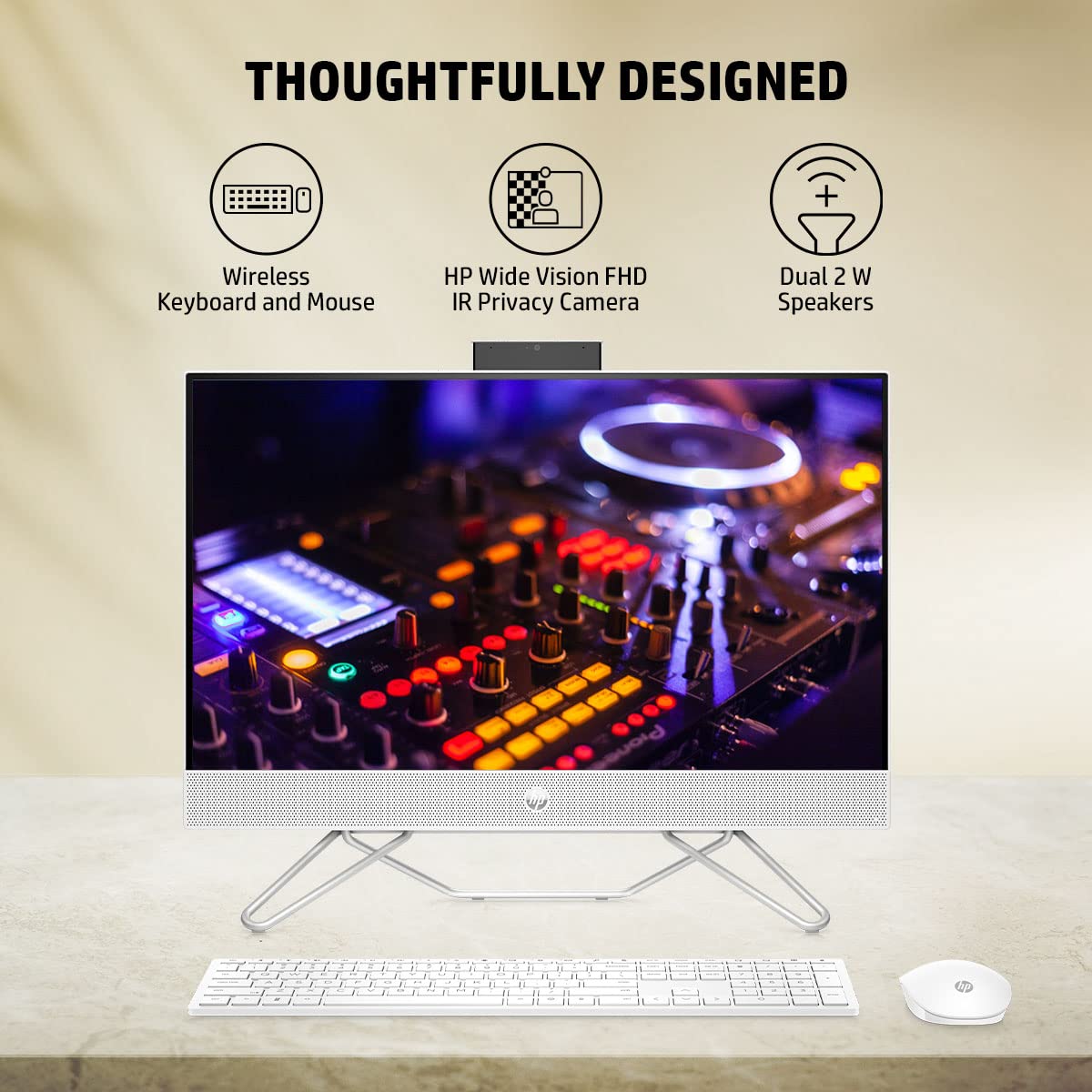 HP ALL-IN-ONE 12TH GEN WINDOWS 11, INTEL CORE I3-23.8 INCH(60.5 CM) 8GB RAM/512GB SSD/FHD, MICRO-EDGE, ANTI-GLARE DISPLAY/WIRELESS KEYBOARD & MOUSE/INTEL UHD GRAPHICS/WIN 11/5.37 KG, 24-CB1901IN