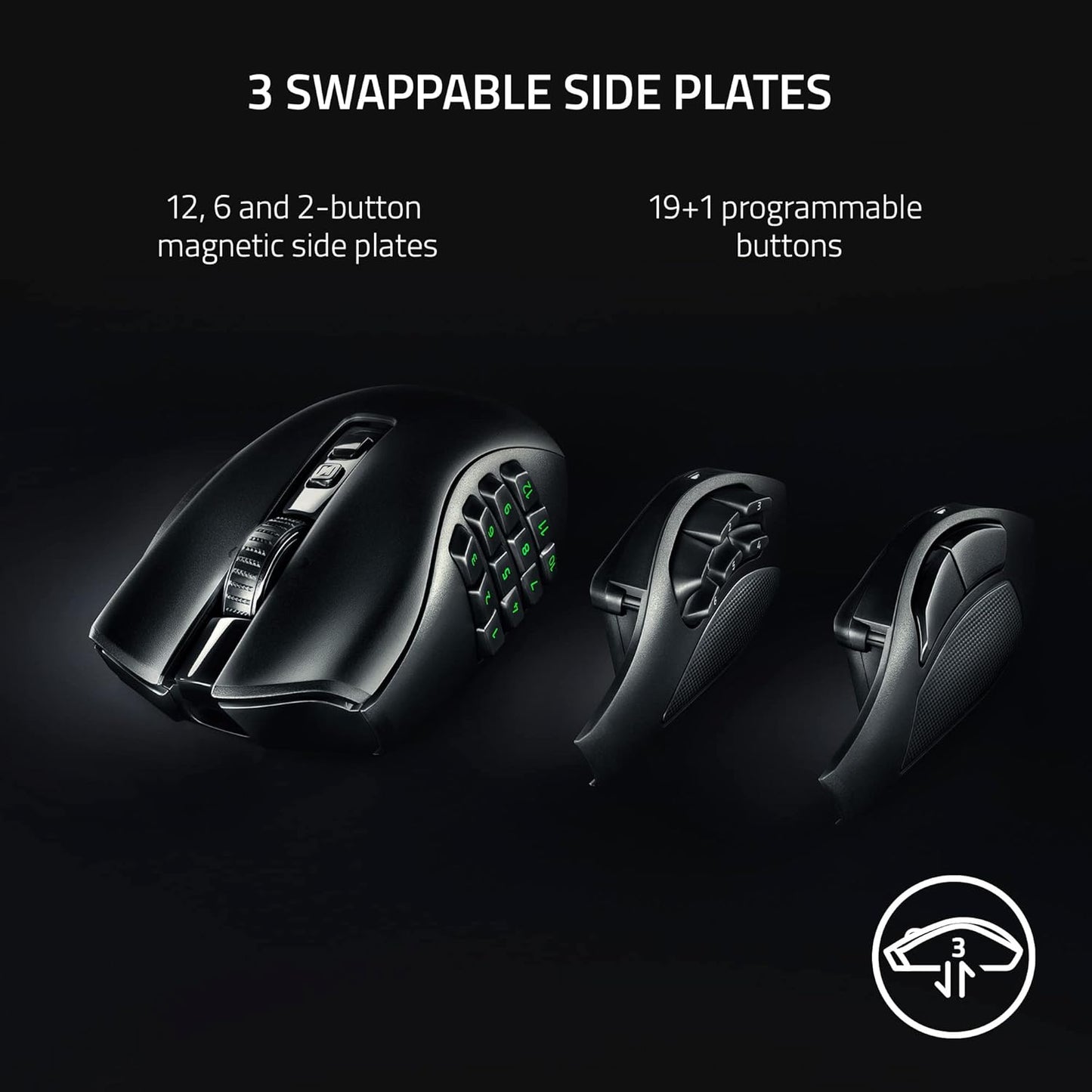 RAZER NAGA V2 PRO - WIRELESS MMO GAMING MOUSE - AP PACKAGING