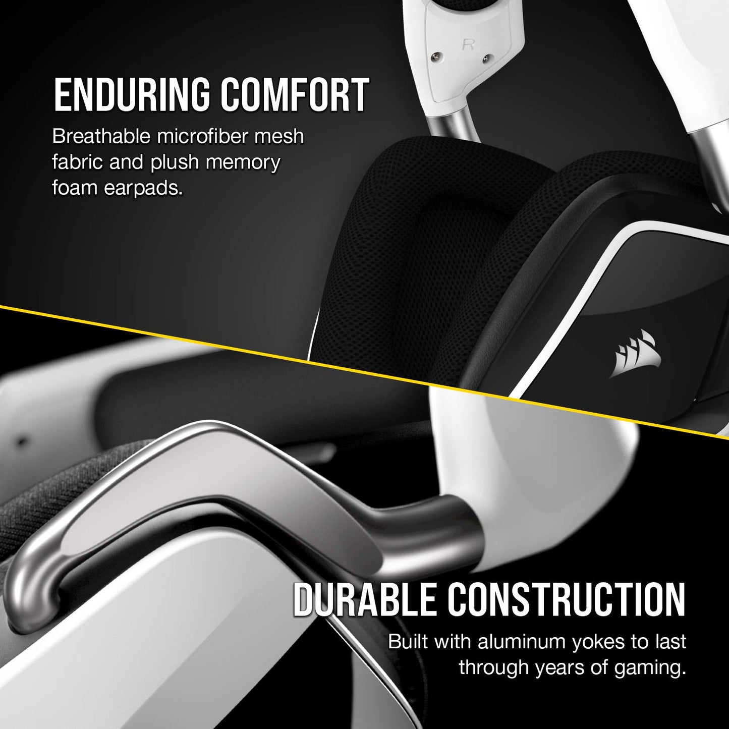 CORSAIR VOID RGB ELITE USB PREMIUM GAMING HEADSET WITH 7.1 SURROUND SOUND WHITE