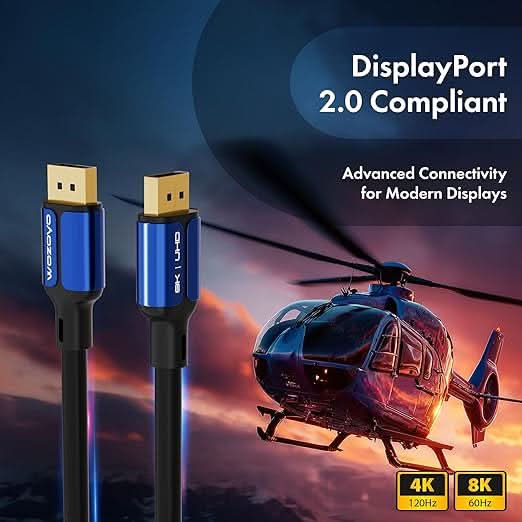 Wozoyo DisplayPort Cable 2.0 Compliant - 2Meter, Series 1