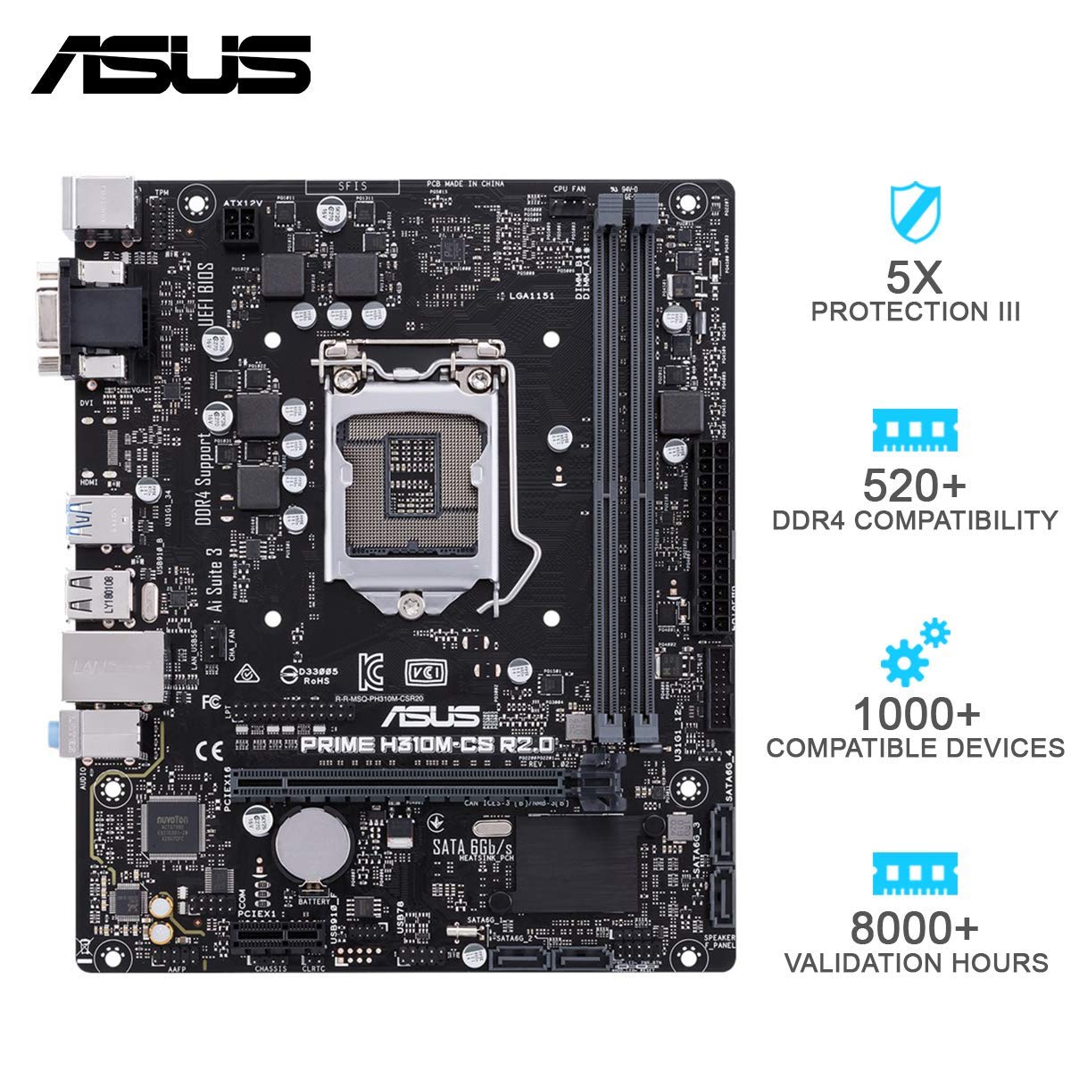 ASUS PRIME H310M CS R2 INTEL LGA1151 MOTHERBOARD