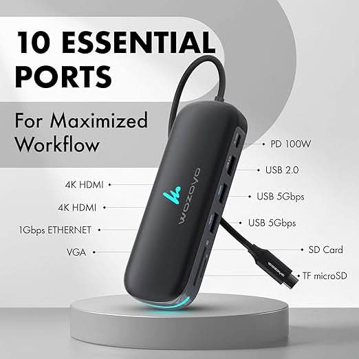 Wozoyo Type C 10 in 1 Docking Station, Series 1