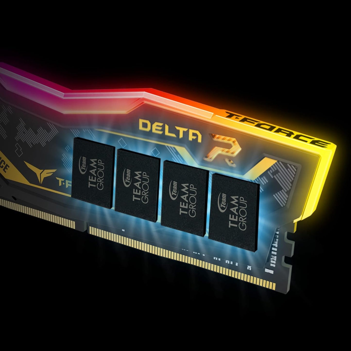 TEAMGROUP T-FORCE DELTA RGB TUF 32GB (16GBX2) DDR4 3200MHZ YELLOW DESKTOP RAM