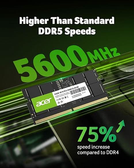 Acer 32 GB DDR5 LAPTOP 5600MHZ RAM